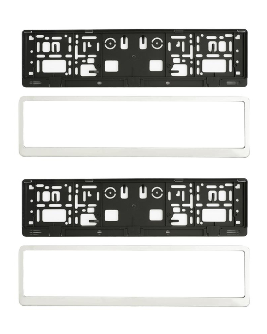 SUPORT NUMAR INMATRICULARE MEGA DRIVE CROMAT SET 2 BUC