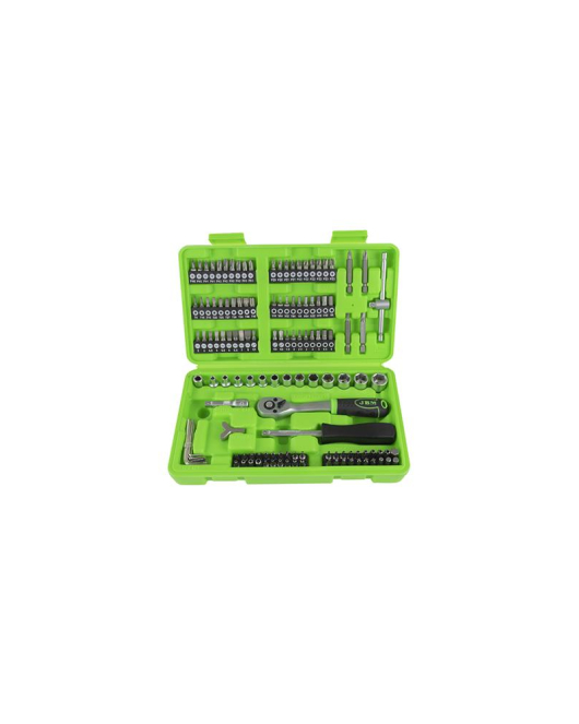 SET BITI SI TUBULARE 1/4` CU SURUBELNITA SI CLICHET 130 BUC JBM