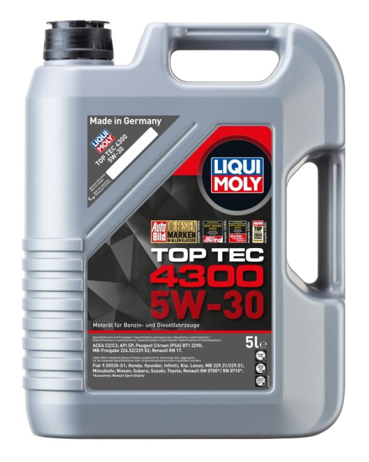 LIQUI MOLY TOP TEC 4300 5W-30- API SN/CF; ACEA C2- 5L