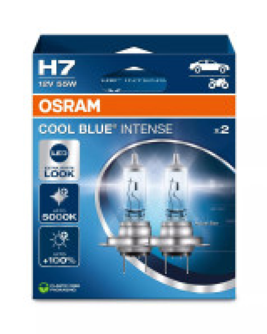 BEC OSRAM COOL BLUE INTENSE H7 55W 12V PX26D SET 2 BUC