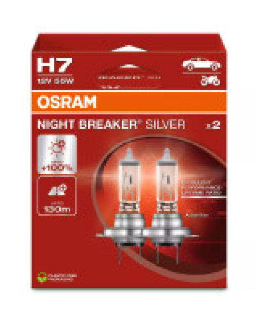 BEC OSRAM NIGHT BREAKER SILVER H7 12V 55W PX26D SET 2 BUC